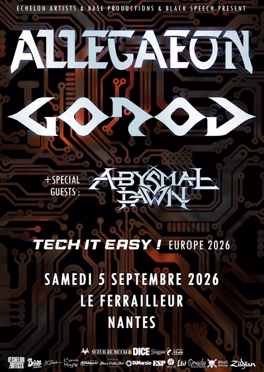Affiche de l'événement Allegaeon + Gorod + Abysmal Dawn