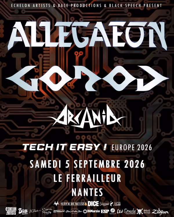 Affiche de l'événement Allegaeon + Gorod + Arcania