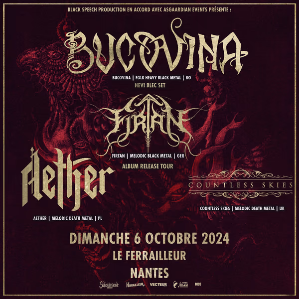 Affiche de l'événement Bucovina + Firtan + Aether + Countless Skies