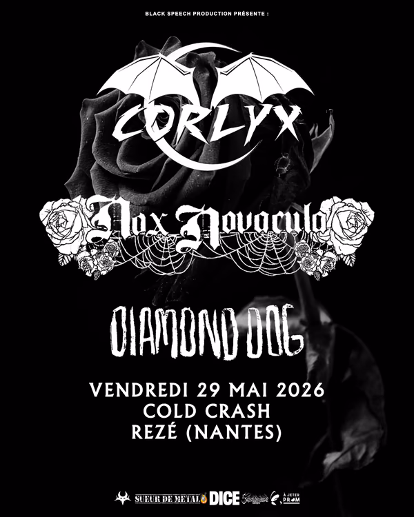 Affiche de l'événement Corlyx + Nox Novacula + Diamond Dog 