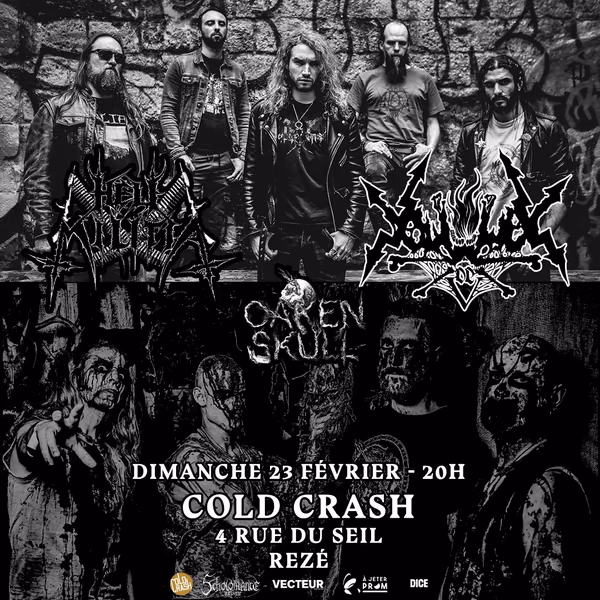 Affiche de l'événement Hell Militia + Vortex Of End + Oaken Skull 
