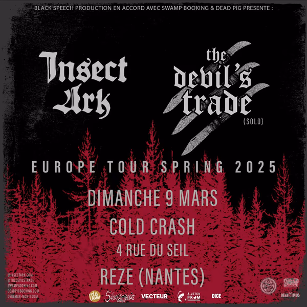 Affiche de l'événement Insect Ark + The Devil's Trade (Solo)