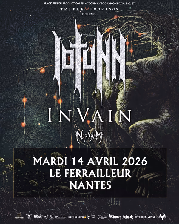 Affiche de l'événement Iotunn + In Vain + Nephylim 