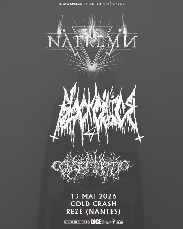 Affiche de l'événement Natremia + Black Cilice + Consummatio