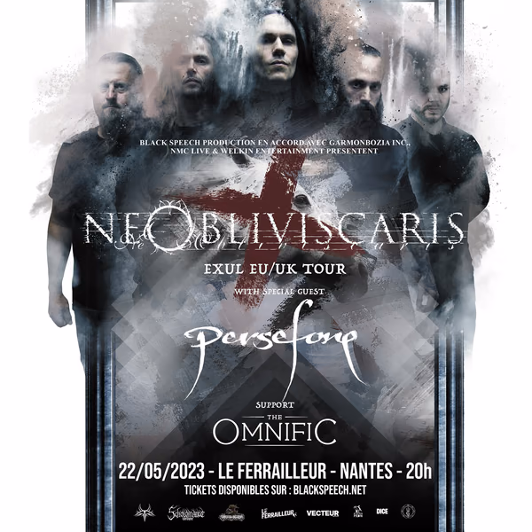 Affiche de l'événement Ne Obliviscaris + Persefone + The Omnific
