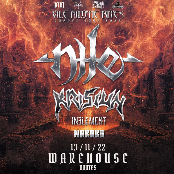 Affiche de l'événement Nile + Krisiun + In Element + Naraka