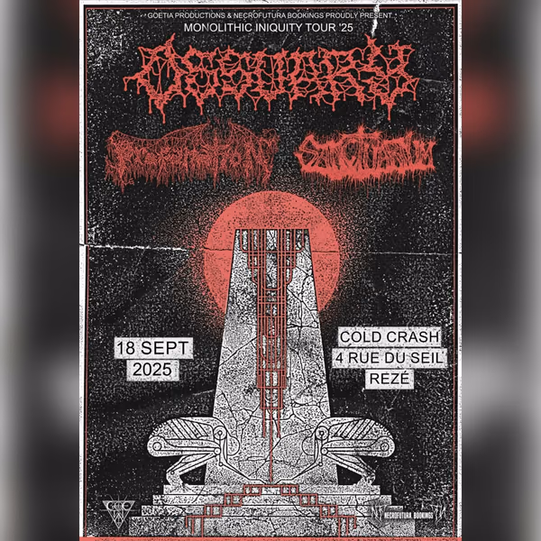 Affiche de l'événement Ossuary + Profanation + Sanctuarium 