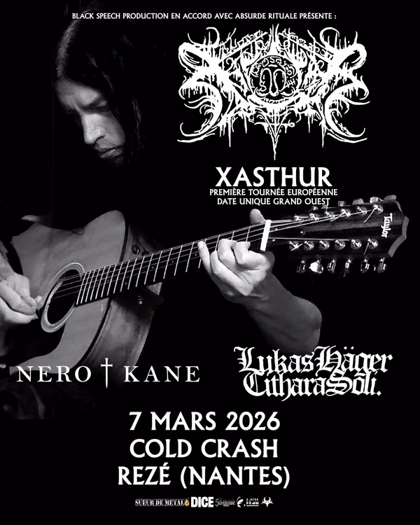 Affiche de l'événement Xasthur + Nero Kane + Lukas Häger / Warm Up Open The Graves